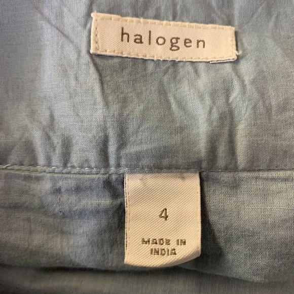 Halogen Blue Gold Floral Embroidery Pleated SKirt - Picture 9 of 10